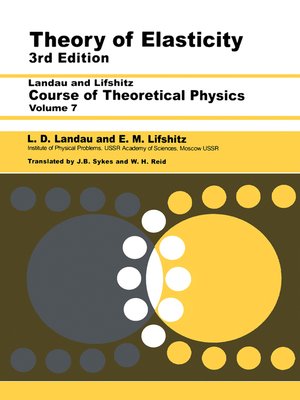 cover image of Theory of Elasticity, Volume 7